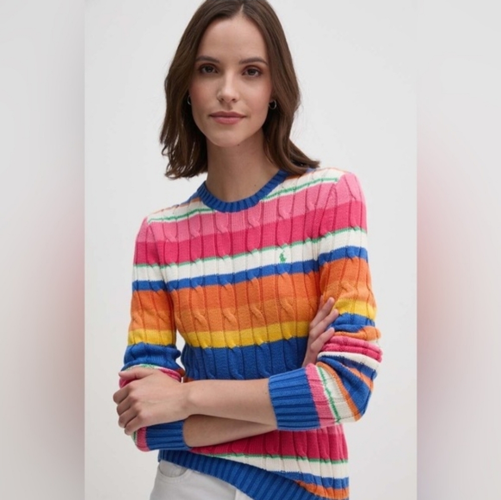 Polo Ralph Lauren Multicolor Striped Crew Neck Sweater